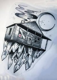 13张new school风格的纹身图案线稿