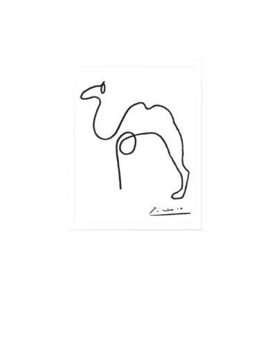 超简约一笔画动物纹身手稿素材