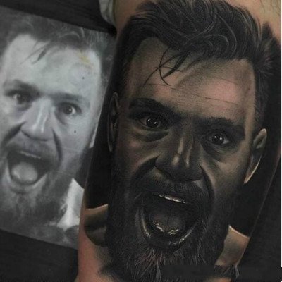 逼真的一组欧美写实人物肖像纹身图案作品