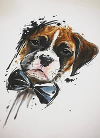 水彩小动物手稿--33张创意小动物的水彩色纹身手稿图案