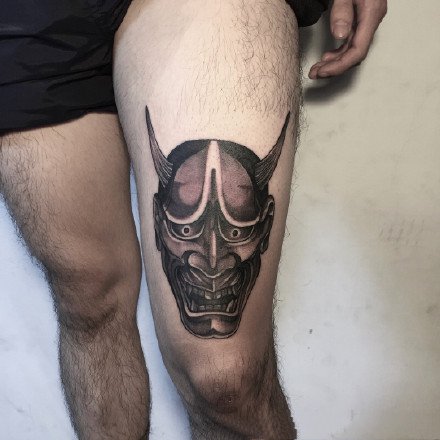 一组个性别致的日本般若纹身图案作品