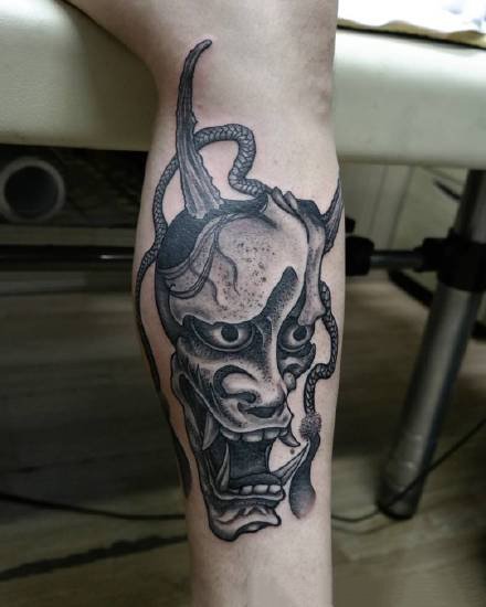 一组个性别致的日本般若纹身图案作品