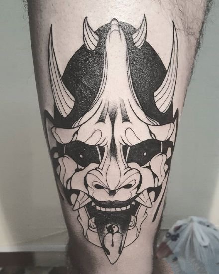 一组个性别致的日本般若纹身图案作品