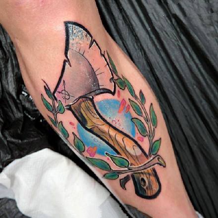 彩色的一组欧美卡通风格纹身图案图片