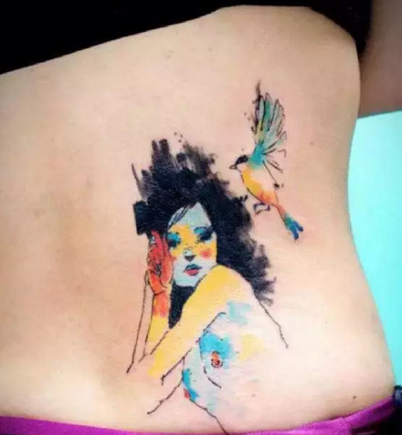 彩色的创意趣味涂鸦纹身图案作品