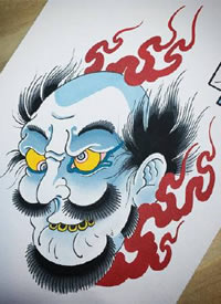 传统日式手稿--18张日式风格的传统小图案纹身手稿