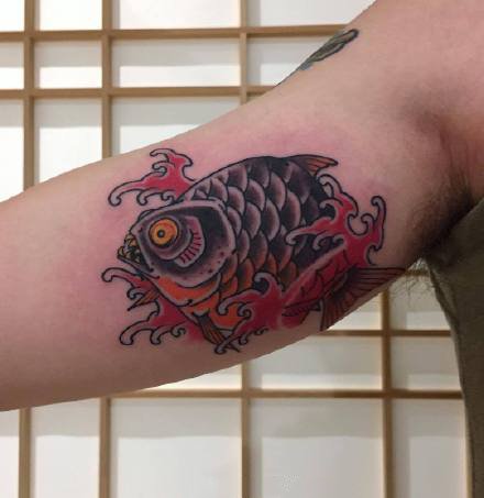 传统日式风格的一组纹身小图案作品欣赏