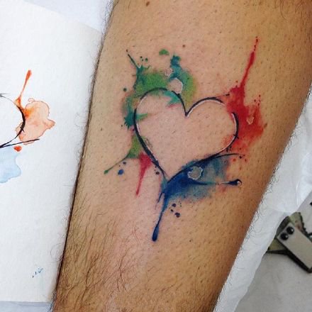 一组好看的漂亮水彩小图纹身图案图片欣赏