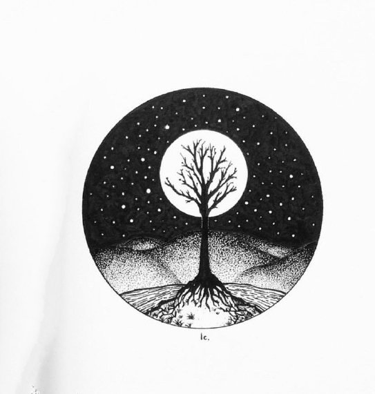 创意点刺黑灰小图案纹身手稿18张