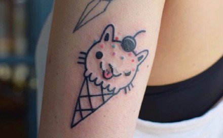 冰淇淋纹身--一组创意的美食冰激凌纹身图片欣赏