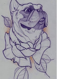 newschool线稿--21张不错的newschool创意动物纹身手稿图案