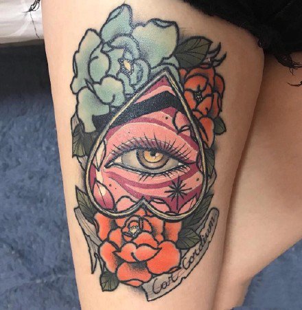 推荐一组彩色school风格的精美纹身图案图片