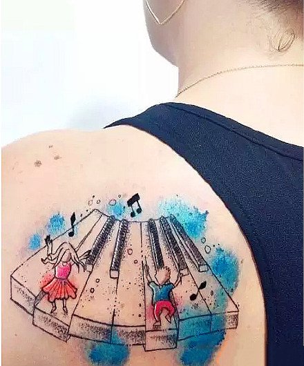 水彩刺青--17张漂亮的精美水彩纹身图案欣赏