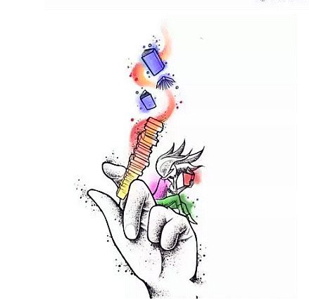 水彩刺青--17张漂亮的精美水彩纹身图案欣赏