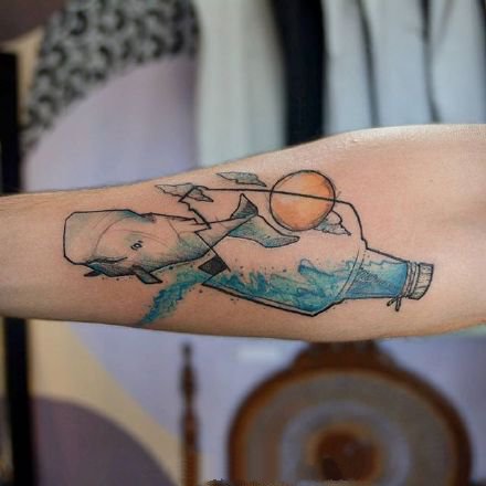 水彩刺青--17张漂亮的精美水彩纹身图案欣赏