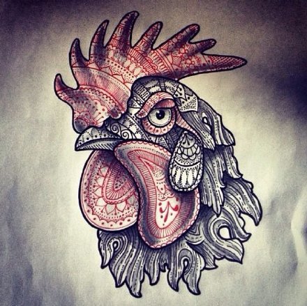 9张国外精品点刺纹身手稿图案推荐