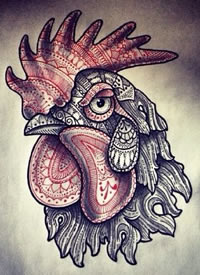 9张国外精品点刺纹身手稿图案推荐