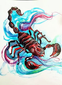 18张关于蝎子的创意纹身手稿图案