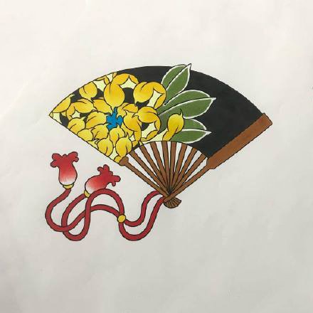 27张日式传统风格的小彩图纹身手稿图案