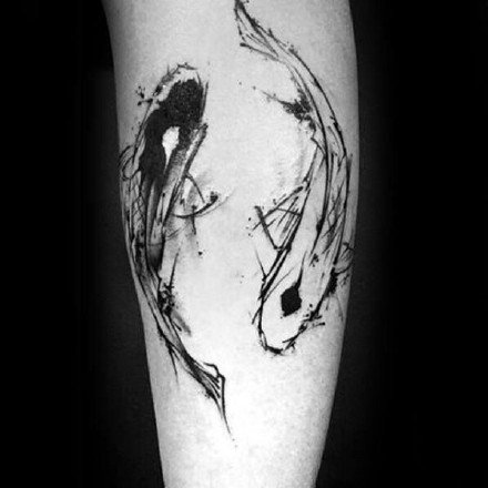 双鱼纹身--适合十二星座之双鱼座的双鱼纹身图案