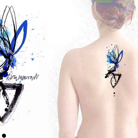 一组中国风的漂亮水墨纹身图案欣赏