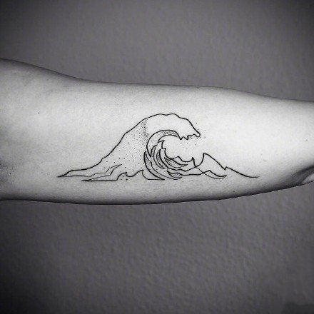 一笔画线条简约纹身图案-现居德国的伊朗纹身艺术家 Mo Ganji作品