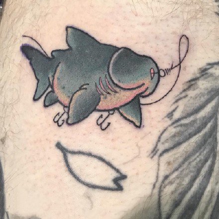 头部很邪恶的创意锦鲤鱼纹身图案欣赏