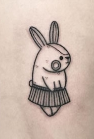 几张可爱黑色小动物的纹身图案和手稿分享