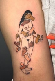 韩国纹身师Kim Mick Hee创意彩色纹身图案作品