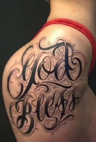 一组9张个性的英文花体字纹身图案欣赏