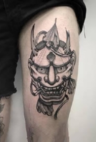 一组个性别致的日本般若纹身图案作品