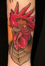 一组颜色鲜艳的彩色纹身图案作品和手稿