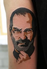 欧美old school风格的黑色人像纹身图案