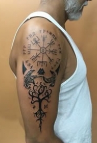 一组国外的图腾元素的符号纹身图案欣赏