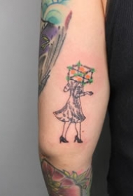 蜡笔风格的一组创意小纹身图案欣赏