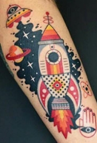 彩色适合手臂和腿部的创意纹身图案作品欣赏