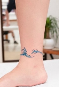 个性缤纷水彩色小清新纹身图案作品18张