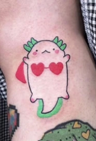 丑萌丑萌的可爱卡通小图纹身作品欣赏