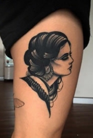 适合拿来做纹身遮盖的黑暗女郎纹身图案欣赏