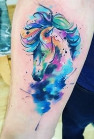 水彩动物纹身--一组颜色比较鲜艳的水彩动物纹身图案欣赏
