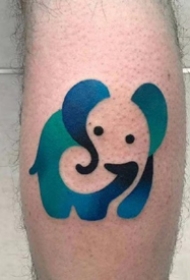 标志性符号和图像的重影组成的美妙纹身图案