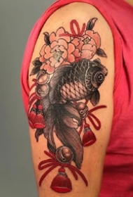 红色调的一组传统日式风格纹身图案作品欣赏