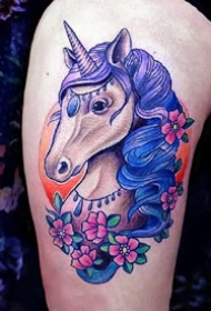 一组彩色的newschool炫彩 纹身图案欣赏