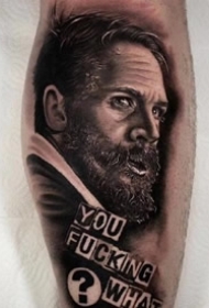 欧美写实风格的一组逼真3d人像写实纹身作品图案