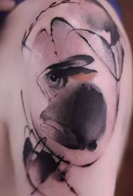 9张不错的水墨中国风纹身图案作品欣赏