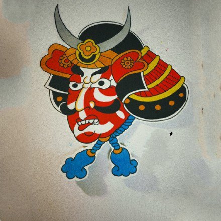 24张日式传统风格的小彩图纹身手稿小图案