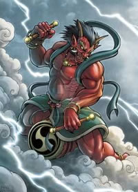 雷神相关的一组9张纹身手稿作品图片欣赏