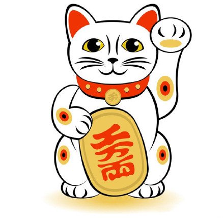 30张招财猫的彩色纹身手稿图案