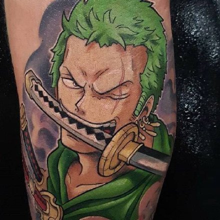 日本动漫海贼王的几个角色纹身图案