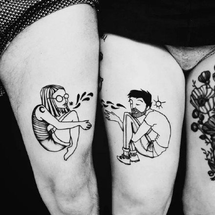 适合恋人不错的6张个性情侣纹身作品图